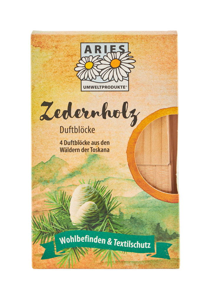 Zedernholz Duftblöcke 4er Set